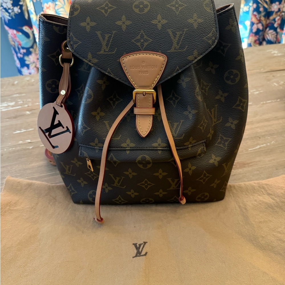 NOT FOR SALE!! Authentic  2021 LV Monogram Montsouris PM Backpack